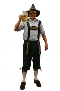 Lederhose Deluxe Donkerbruin Lang