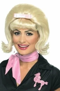 Blonde Grease Pruik Jaren 50