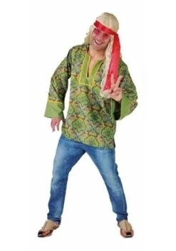 Groene Blouse Hippie Stijl