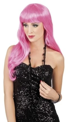 Icy Pink Pruik Pony Lang