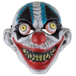 Clowns Masker Met Rollende Ogen | Wit | Halloween