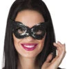 Oogmasker Sequins Zwart Vlindermodel