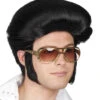 Pruik Elvis Zwart