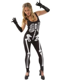 Skeleton Catsuit Zwart