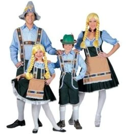 Tiroler Shirt Blauw / Wit