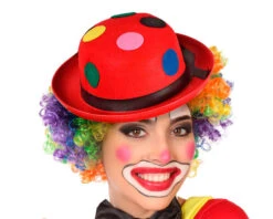 Bolhoed Clown Dots | Rode Met Stippen