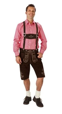 Lederen Lederhose Donkerbruin