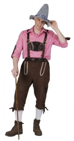 Tiroler Blouse Pink/wit