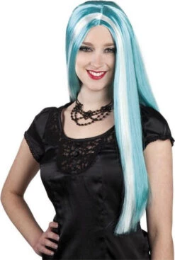 Pruik Aurora Lang Turqoise