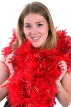 Boa Rood/zilver 180 Cm.| Luxe Boa's