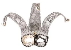 Venetiaans Oogmasker Joker Zilver