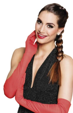 Handschoenen Lang Rood