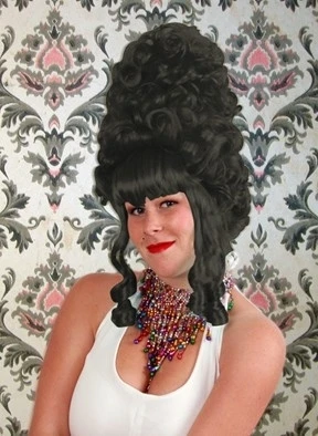 Hofdame Pruik Zwart 1 Hofdame Pruik Zwart