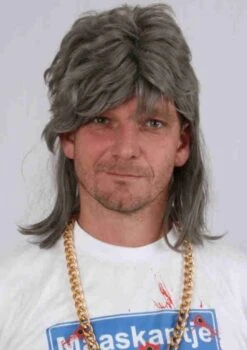 Pruik Lang Grijs "New Kids"