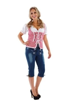 Trachten Mieder Rood Wit