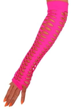 Gaten Handschoenen Fluor Pink
