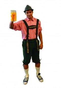 Lederhose Deluxe Groen Lang