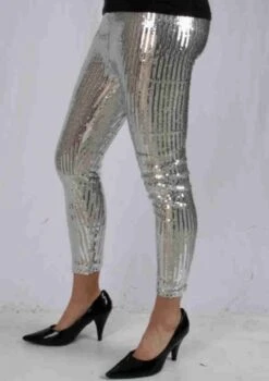 Legging Pailletten Zilver