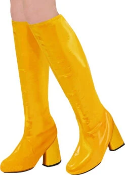 WIDMANN - Okerkleurige Retro Jaren 60 Overlaarzen - Accessoires > Schoenen > Laarzen