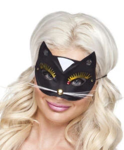 Oogmasker Kat Zwart Deluxe