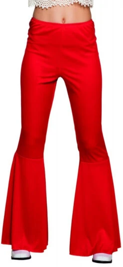 Disco Broek Wijde Pijpen Rood