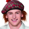 Schotse Baret Tartan Rood