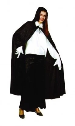 Zwarte Cape Met Hoofdkap Deluxe