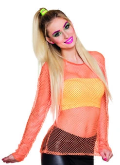 Netshirt Neon Oranje 80's