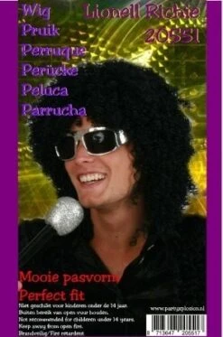 Zwarte Pruik Lionell Richie