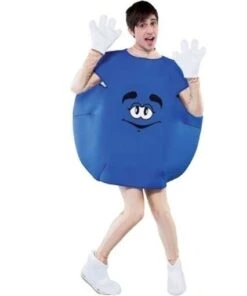 M&M Feestkostuum Blauw Adult