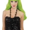 Limegroene Pruik Pony Lang