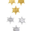 Sheriff Sterren | Goud Zilver | 6 Stuks