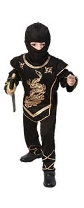 Black Ninja Met Goud