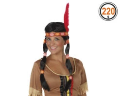 Indianen Pruik Dames | Met Staartjes