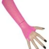 Roze Net Handschoenen Fluor Vingerloos