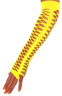 Gaten Handschoenen Fluor Geel