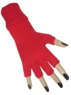Vingerloze Handschoen Rood