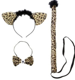 Luipaarden Set Met Glitter Randje | Dierenset Luipaarden