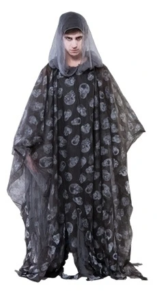 Doodskoppen Poncho Zwart