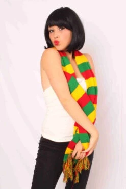 Sjaal Rood, Geel En Groen